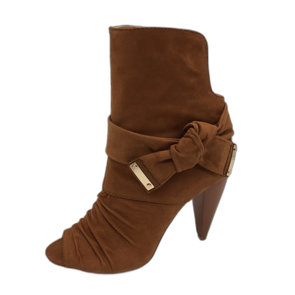 Belanci Madame Chantelle Italian Tan Suede Leather Boots Ladies Size EU 38 NEW