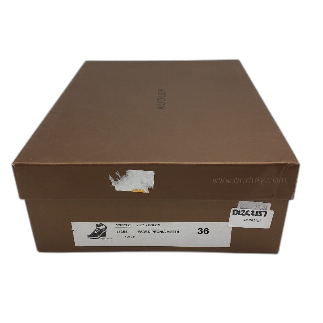 Audley Faded Peonia Vietri Spanish Made Leather Wedge Shoes Size EU 36 NEW