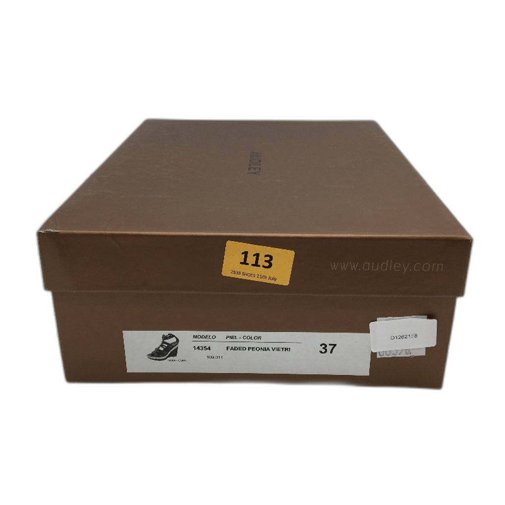 Audley Faded Peonia Vietri Spanish Made Leather Wedge Shoes Size EU 37 NEW