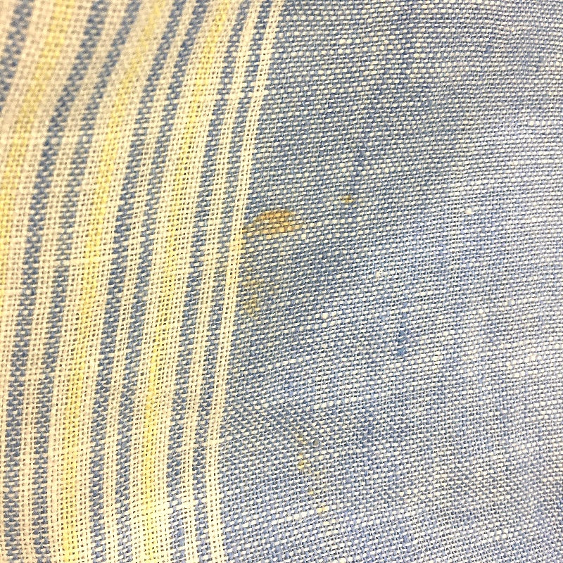 Maggie T 100% Linen Blue White Striped 3/4 Sleeve Button Up Shirt Ladies Size 20