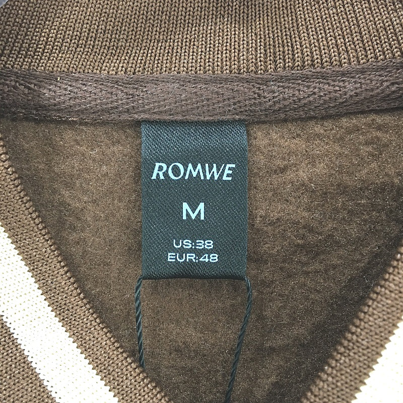 Romwe 2 Tone Brown California Fleece Varsity Jacket Ladies Size 12 NEW