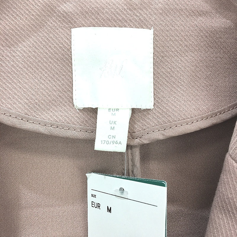 H & M Blush Pink Longline Recycled Polyester Lightweight Coat Ladies Size M NEW