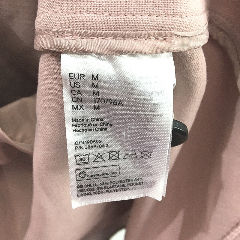 H & M Blush Pink Longline Recycled Polyester Lightweight Coat Ladies Size M NEW