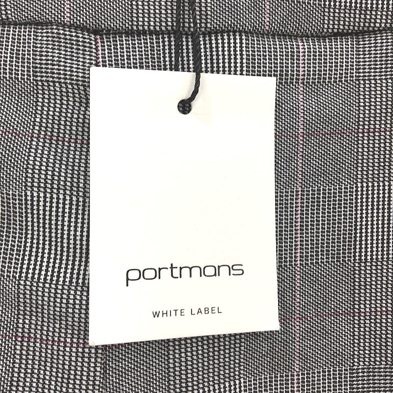 Portmans Black Pink Check Side Zip Casual Slim Fit Pants Ladies Size 8 NEW