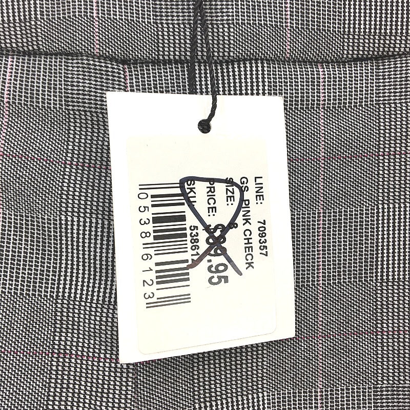 Portmans Black Pink Check Side Zip Casual Slim Fit Pants Ladies Size 8 NEW