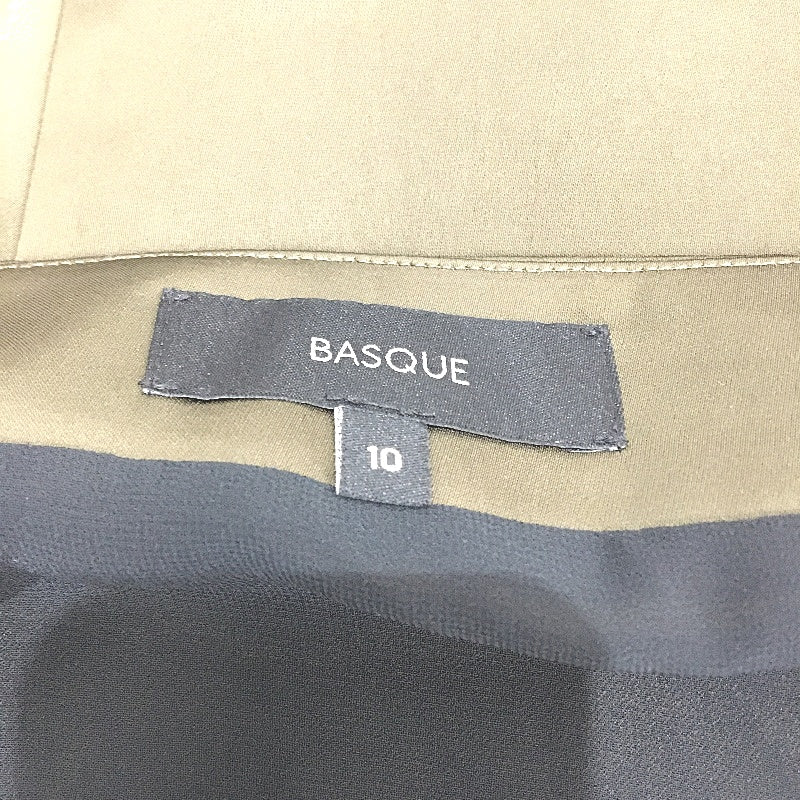 Basque Olive Green Silky Smooth Satin Feel Side Zip Long Skirt Size 10 NEW