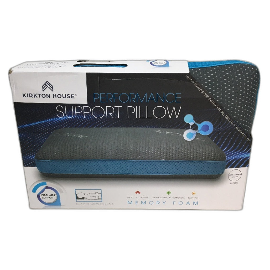 Kirkton House Back Sleeper Performance Easy Care MEDIUM Support Pillow Grey NEW