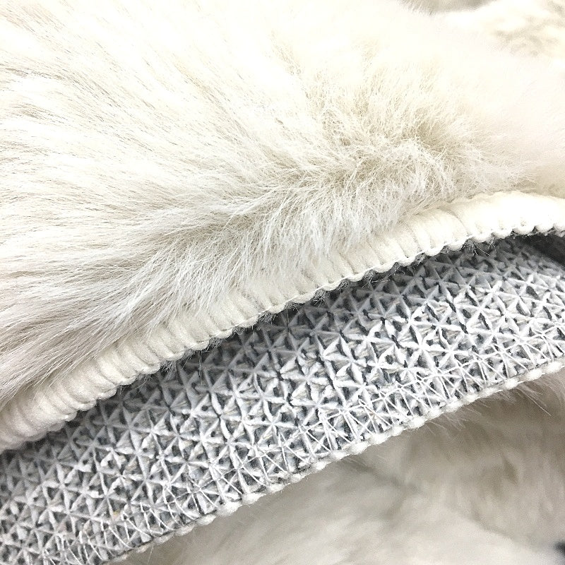 Kirkton House Super Soft Faux Rabbit Fur Plush Light Cream Floor Rug NEW