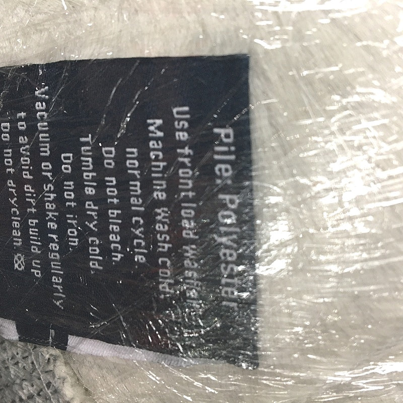 Kirkton House Super Soft Faux Rabbit Fur Plush Light Cream Floor Rug NEW