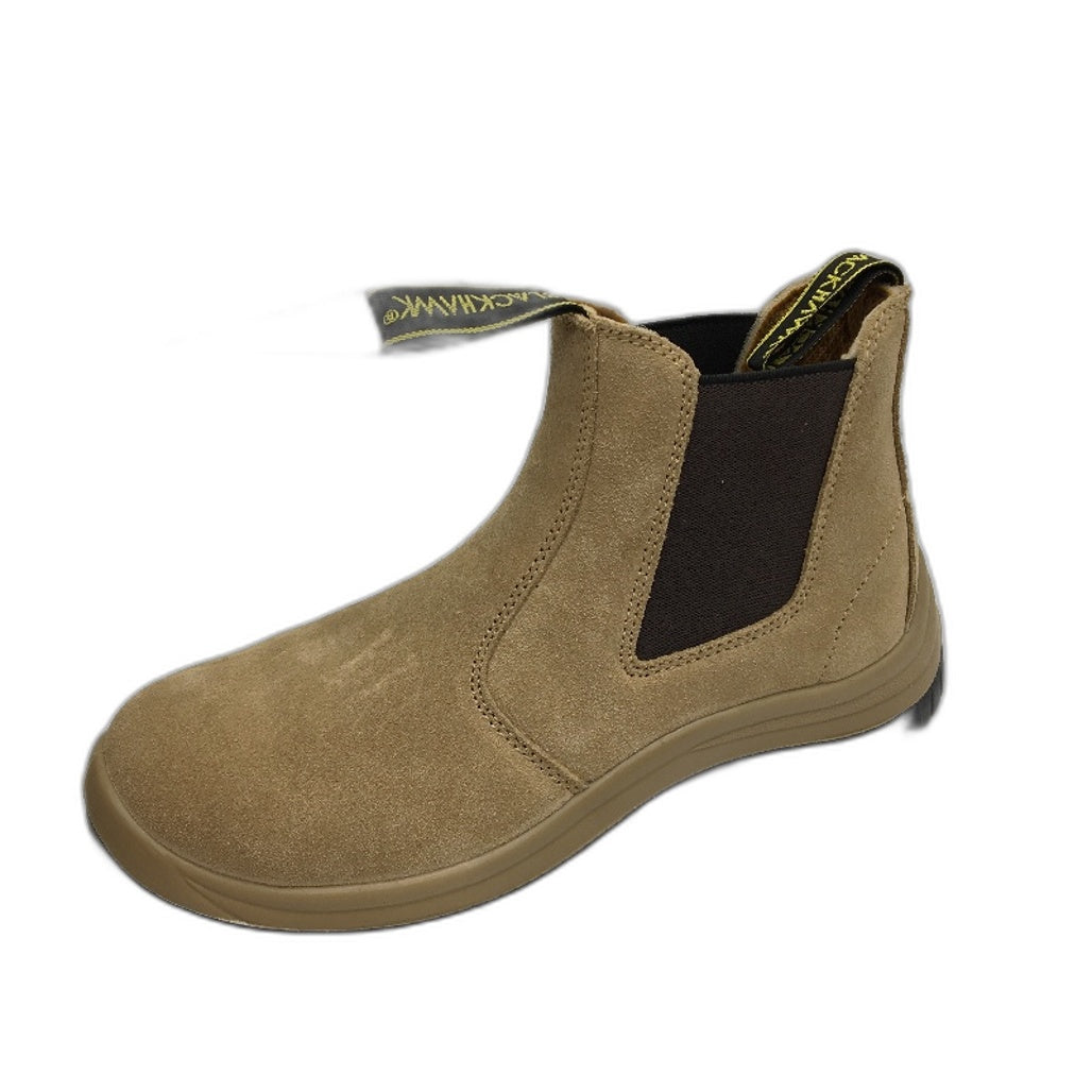 Blackhawk Pull Up Steel Toe Cap Safety Boots Suede Wheat Mens Size 7 NEW