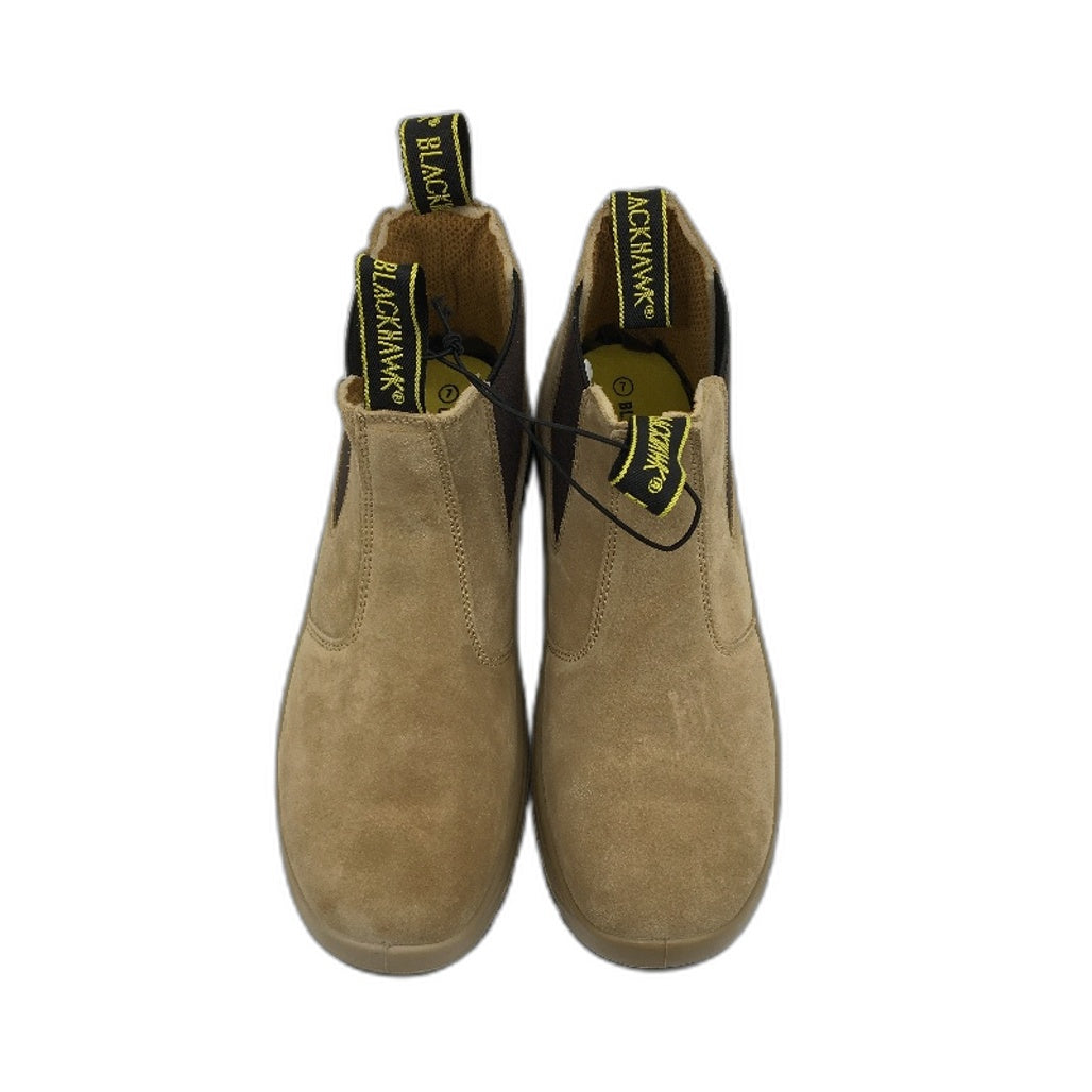Blackhawk Pull Up Steel Toe Cap Safety Boots Suede Wheat Mens Size 7 NEW