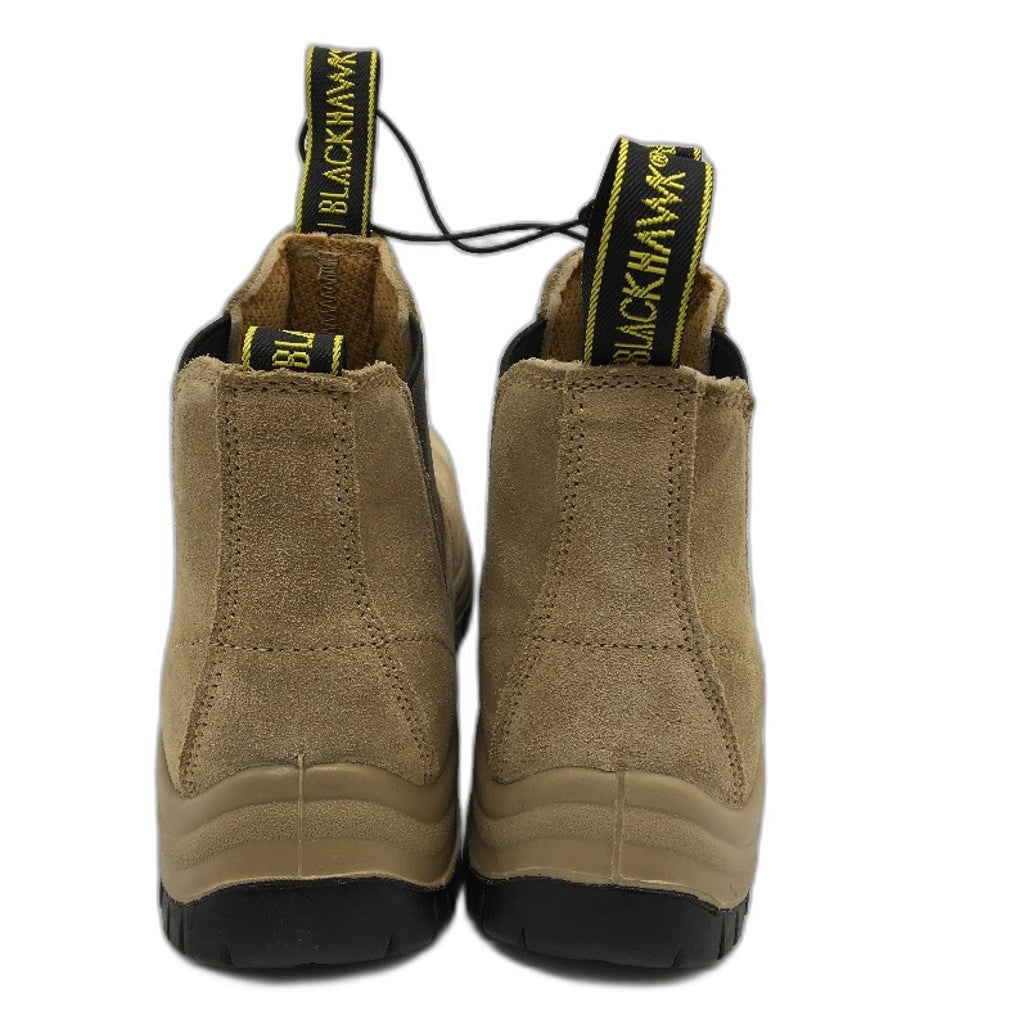 Blackhawk Pull Up Steel Toe Cap Safety Boots Suede Wheat Mens Size 7 NEW