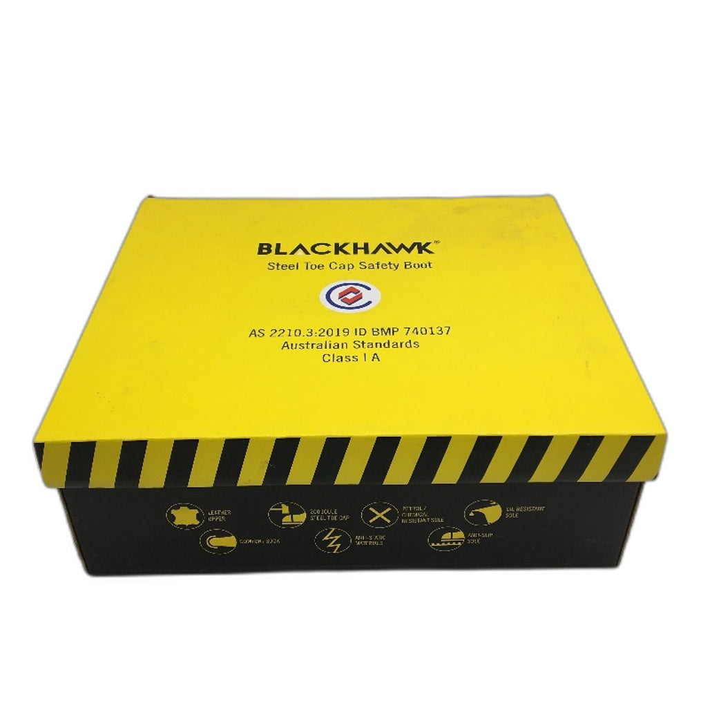 Blackhawk Pull Up Steel Toe Cap Safety Boots Suede Wheat Mens Size 7 NEW