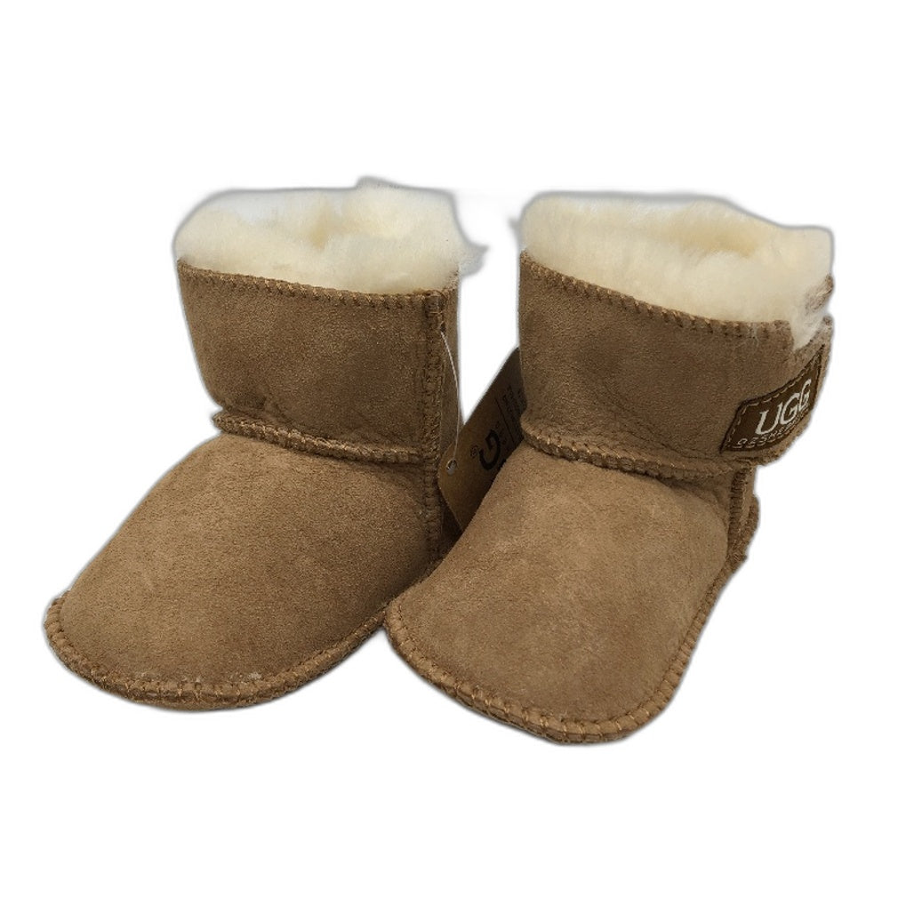 UGG Oz Shepherd Baby Toddler Chesnut Sheepskin Booties Size S NEW