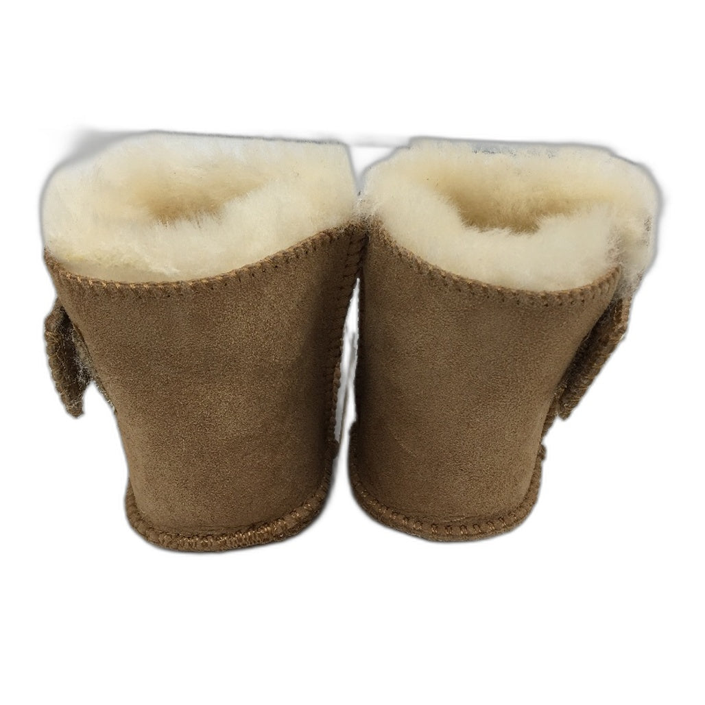 UGG Oz Shepherd Baby Toddler Chesnut Sheepskin Booties Size S NEW