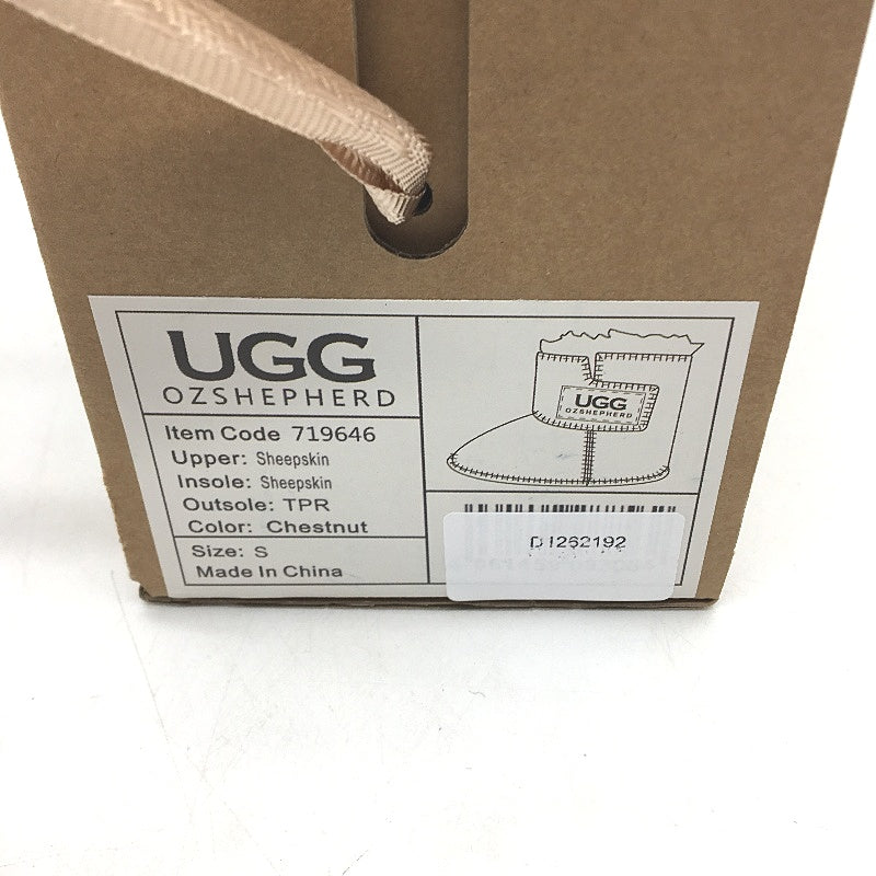 UGG Oz Shepherd Baby Toddler Chesnut Sheepskin Booties Size S NEW