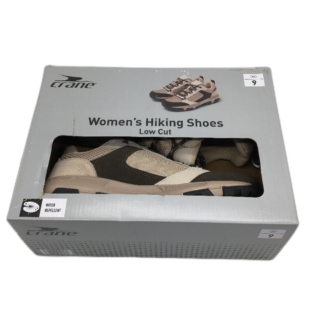 Crane Low Cut Lace Up Brown Tan Hiking Sneaker Style Shoes Ladies Size 9 NEW