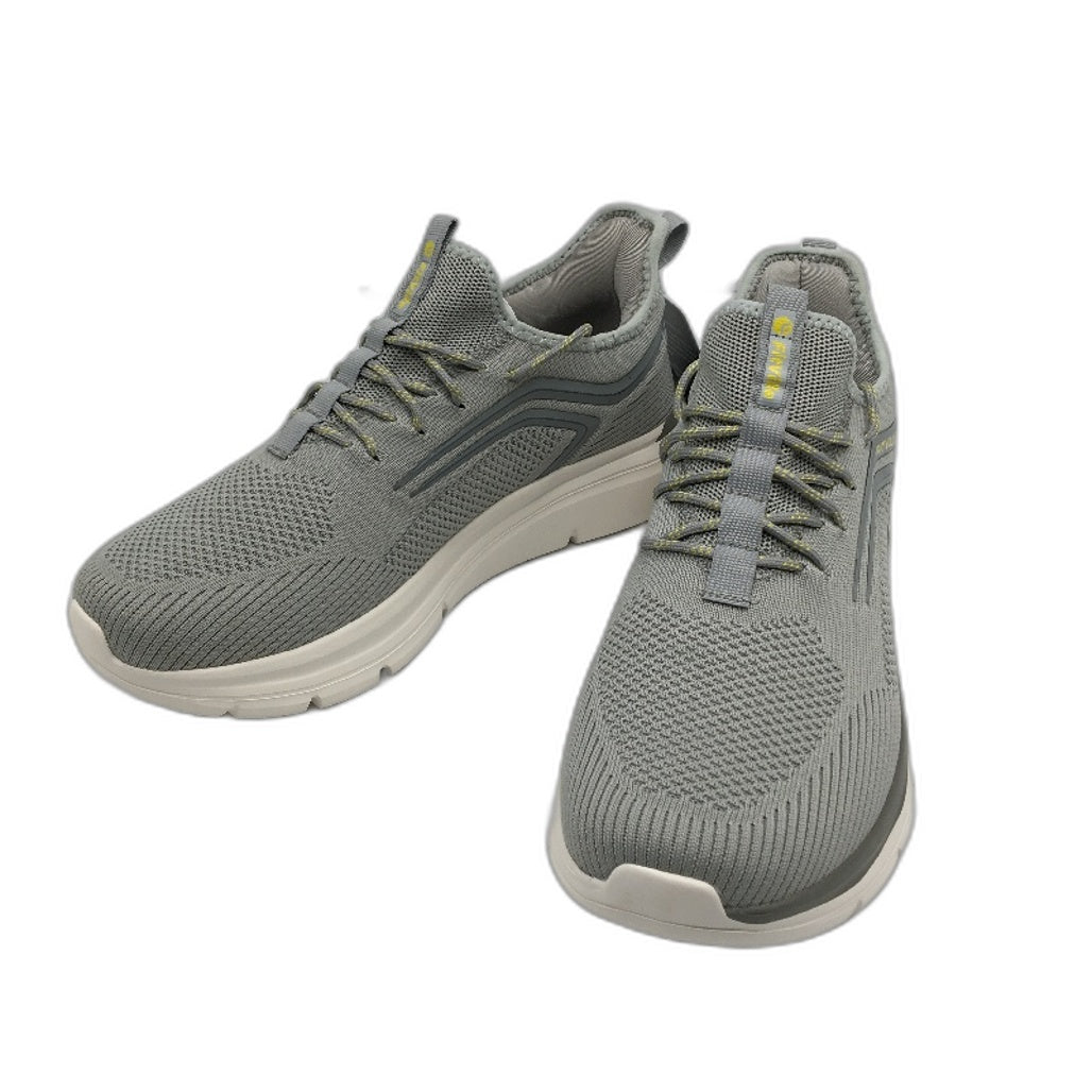 Fitville Grey Extra Wide Fit Trainers Slip On Laced Sneakers Mens Size US 11 NEW