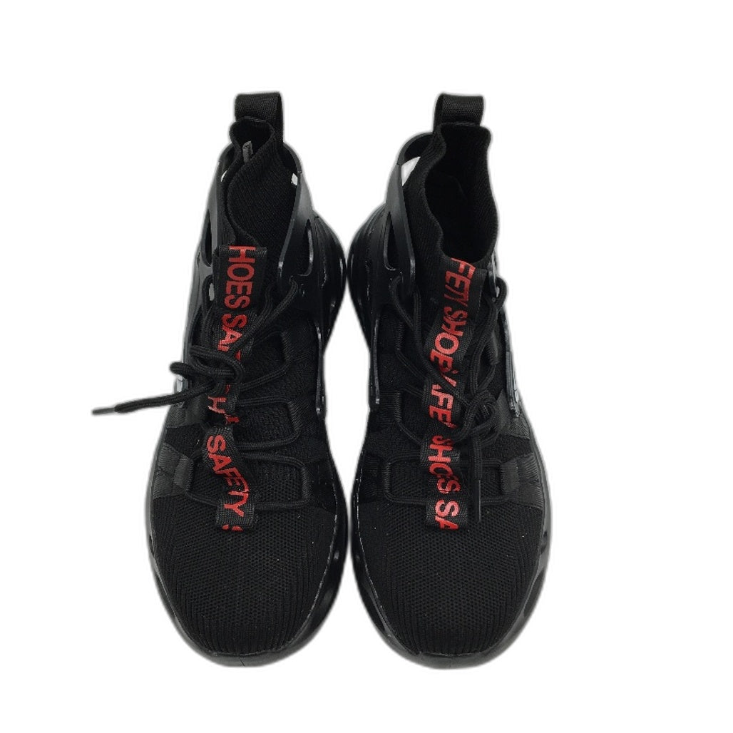 9KSAEFTYJB Safety Steel Toe Black Lace Up Work Sneaker Shoes Mens EU 40 NEW