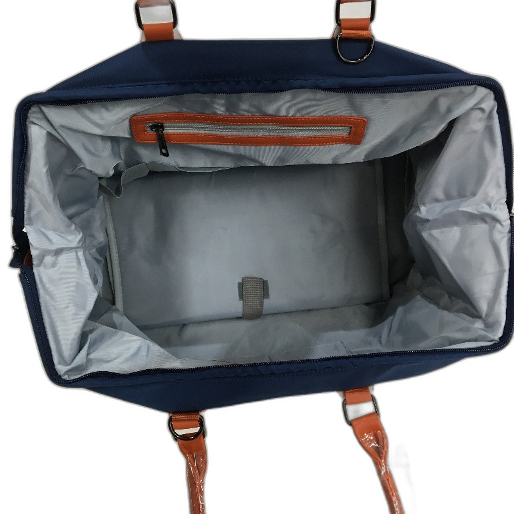 Mummy Treasures Diaper Bag Set Navy 5 Pce Inc Mat, Purse & Pacifier Pouch NEW