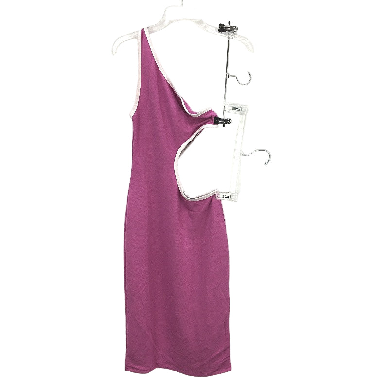Jagger&Stone Charlotte Cut Out Purple Contrast Midi Dress Ladies Size AUS 6 NEW