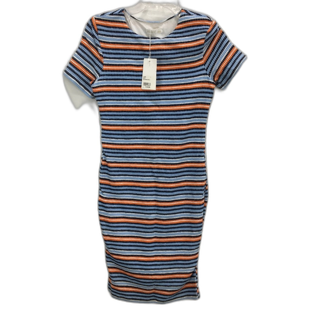Kookai Rio Knitted Stripe Short Sleeve Mini Dress Ladies Size AU 2 NEW