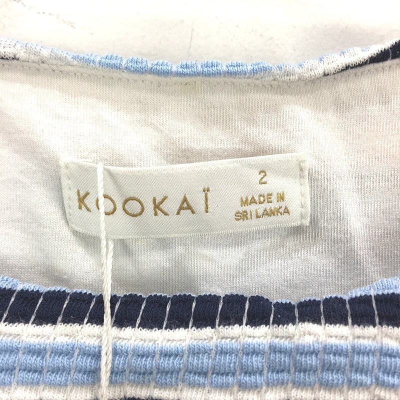 Kookai Rio Knitted Stripe Short Sleeve Mini Dress Ladies Size AU 2 NEW