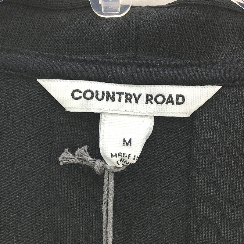 Country Road Collared Rib Slim Fit Black Midi Dress Ladies Size Medium NEW