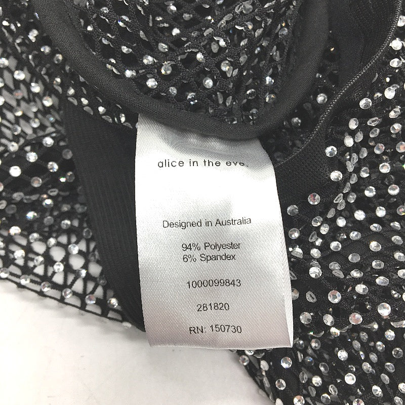 Alice in the eve Elektra Rhinestone Mesh Low Rise Skirt Ladies Size M/L NEW