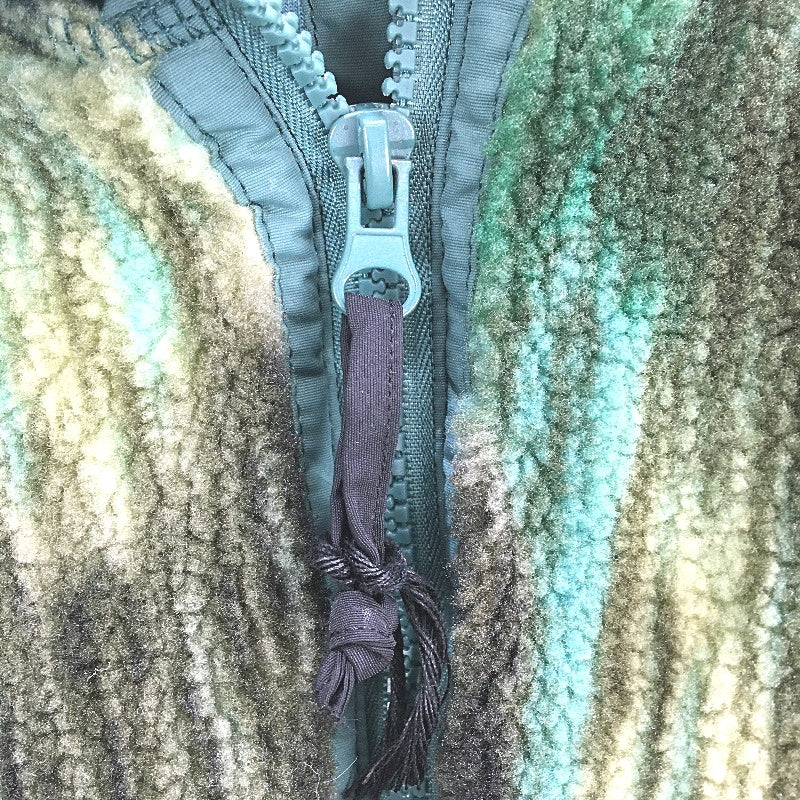 Insight Abstract Green Polar Fleece Quarter Zip Jumper Mens Size Small NEW