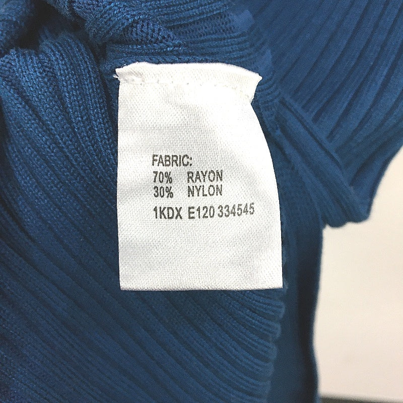 Valleygirl Longsleeve Ribbed Cut Out Teal Midi Dress Ladies Size Medium NEW