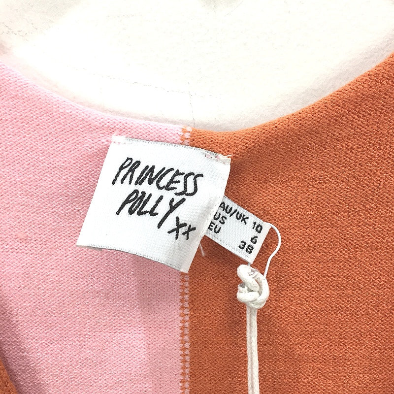 Princess Polly Sienna Block Pink Knit Mini Dress Ladies Size AU 10 Tall NEW