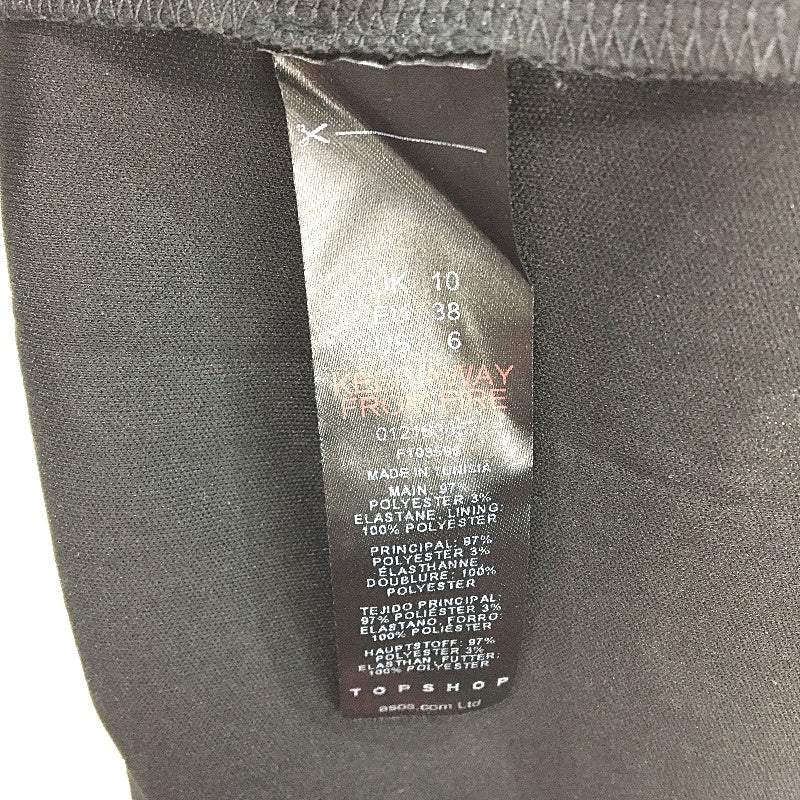 TopShop Off Shoulder Flutter Sleeves Ribbed Black Mini Dress Ladies Size AU 10