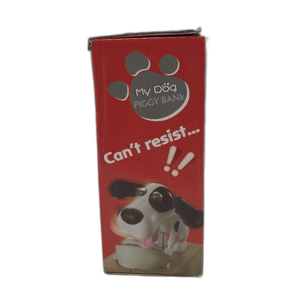 My Dog Piggy Bank Brown and White Doggy Automatic Electric Coin Box DEMO