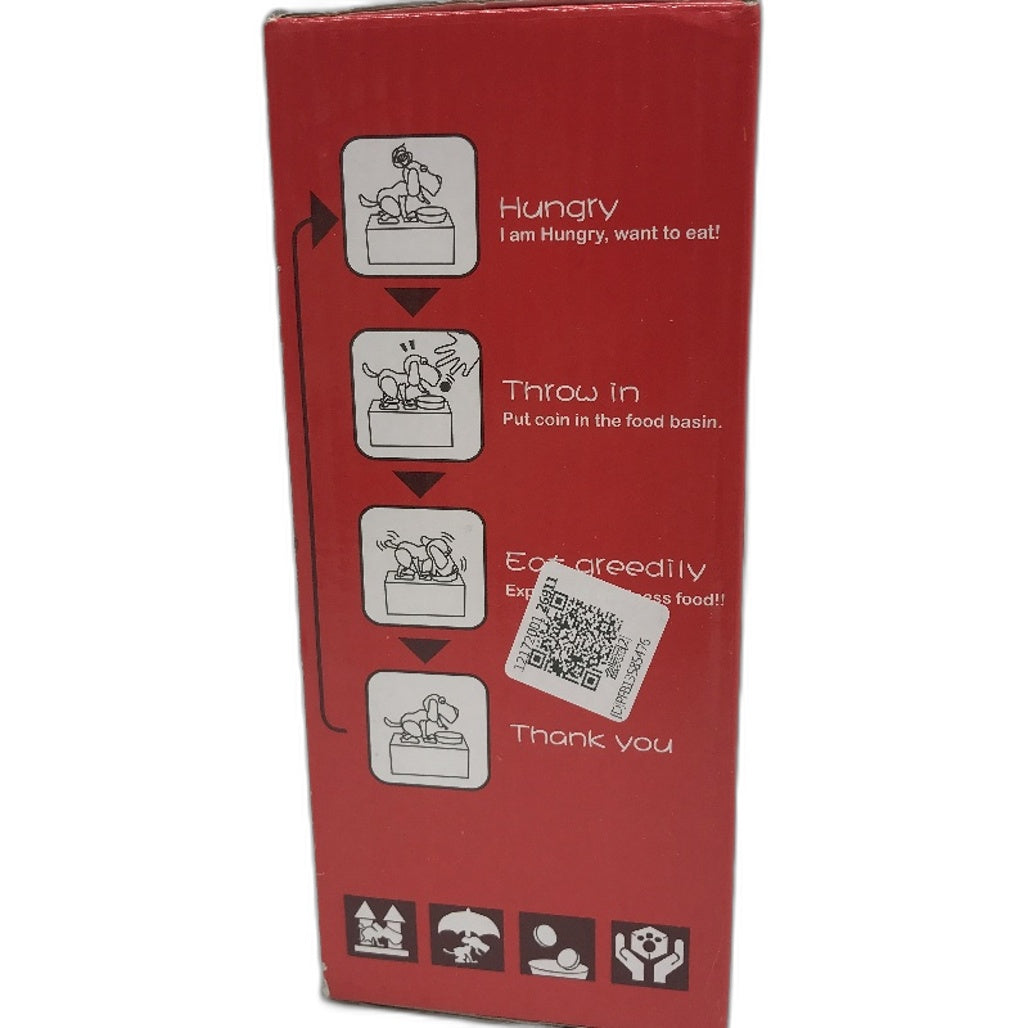 My Dog Piggy Bank Brown and White Doggy Automatic Electric Coin Box DEMO