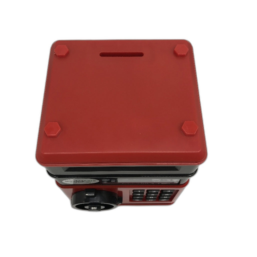 Kid's Electronic Password Protected Black Piggy Bank Safe Locker NEW