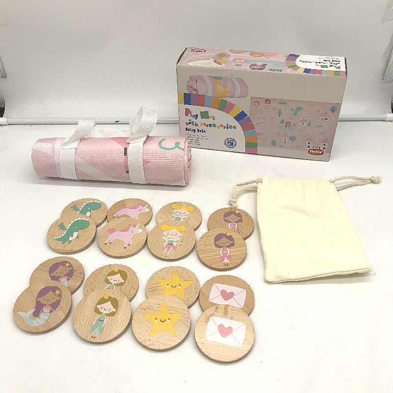 Findon 2pk Fairy Tale and Under The Sea Play Mats with Accessories 1.4mx1m NEW