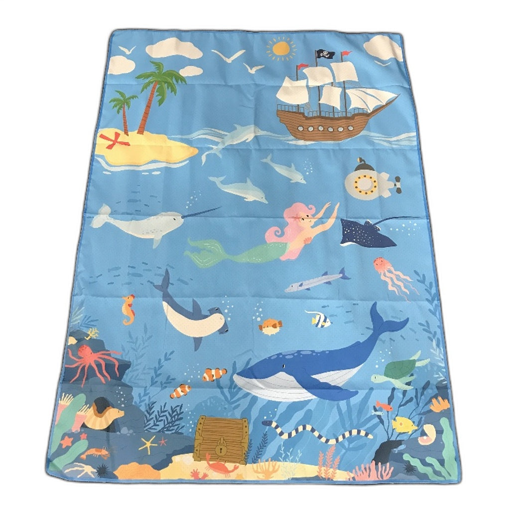 Findon 2pk Fairy Tale and Under The Sea Play Mats with Accessories 1.4mx1m NEW