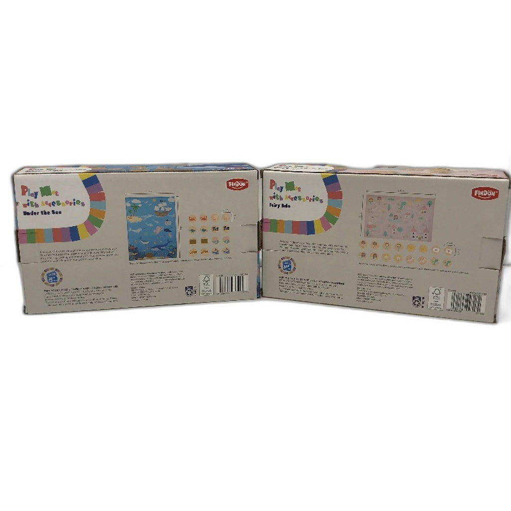 Findon 2pk Fairy Tale and Under The Sea Play Mats with Accessories 1.4mx1m NEW