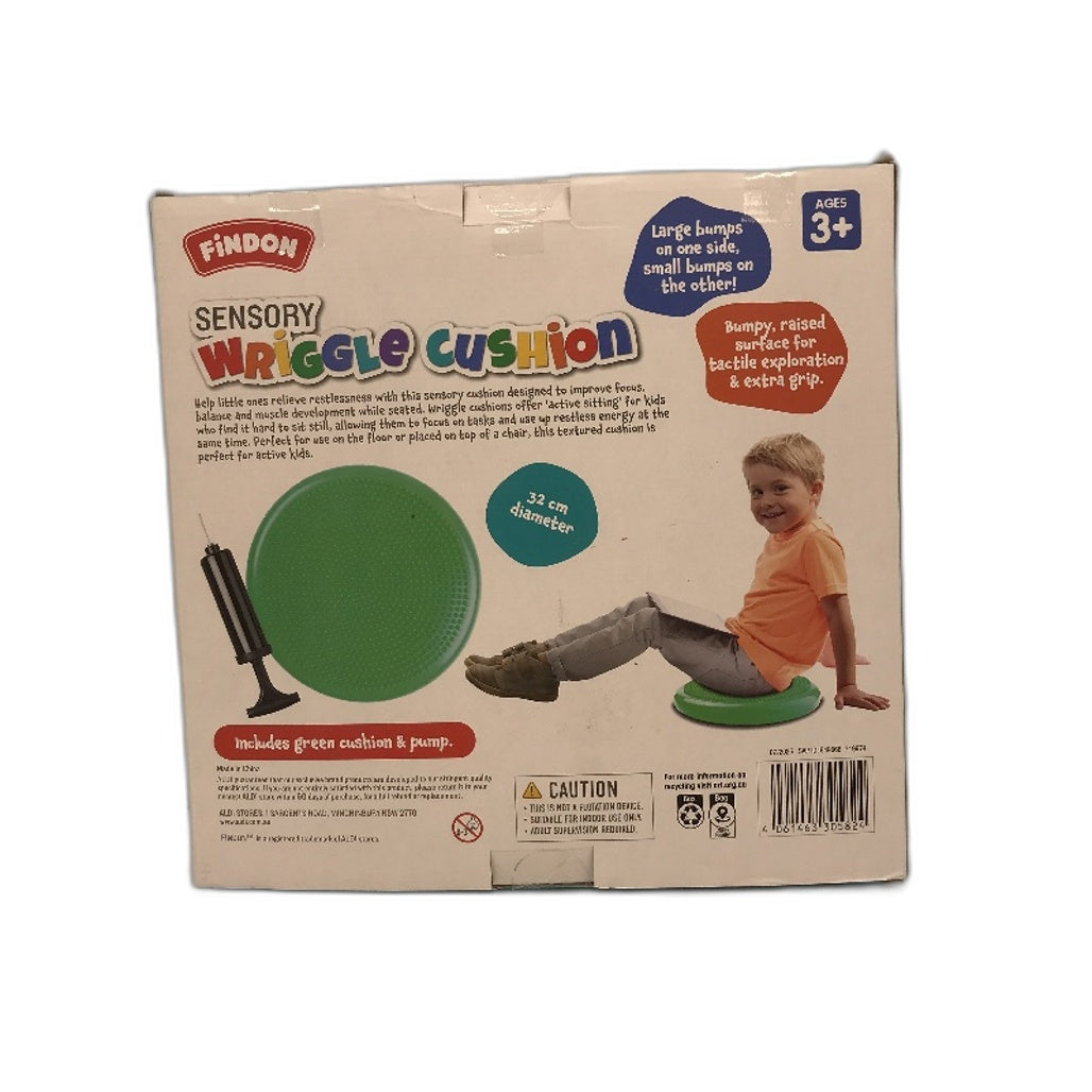 Findon Sensory Wriggle Balance and Wobble 32cm Cushion in Green NEW