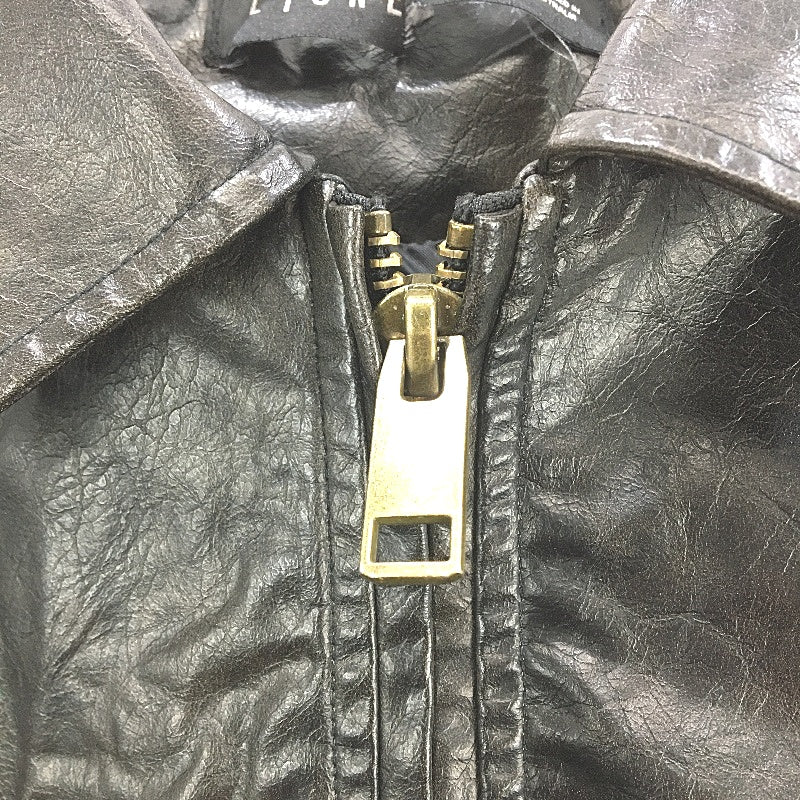 Lioness Eighties Vegan Leather Black Bomber Jacket Ladies Size XS NEW