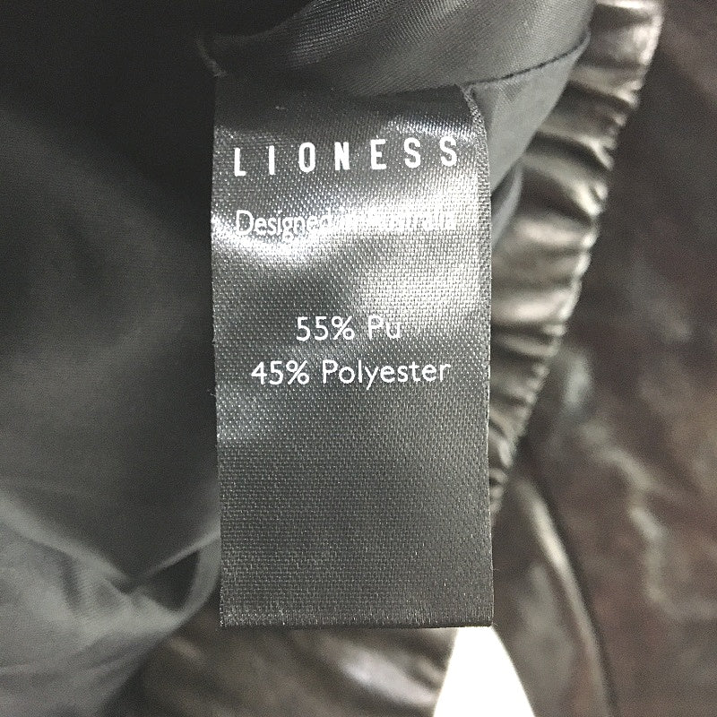 Lioness Eighties Vegan Leather Black Bomber Jacket Ladies Size XS NEW