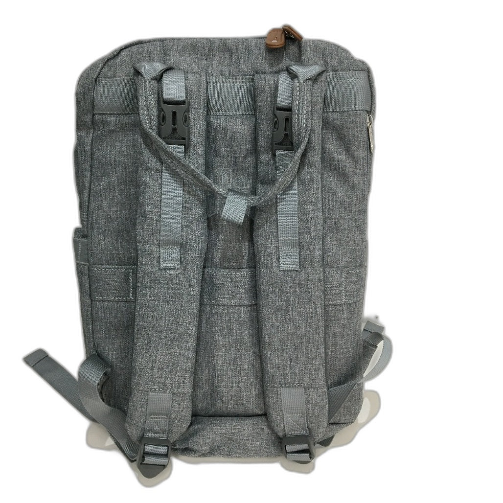 Iniuniu Grey Diaper Backpack Muti Compartment With Matching Pouch NEW