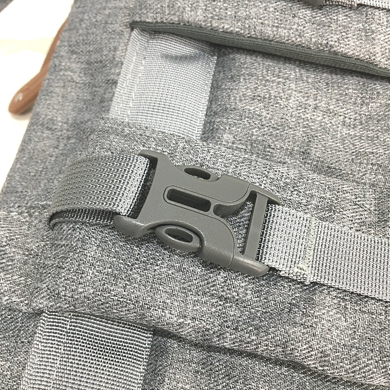 Iniuniu Grey Diaper Backpack Muti Compartment With Matching Pouch NEW