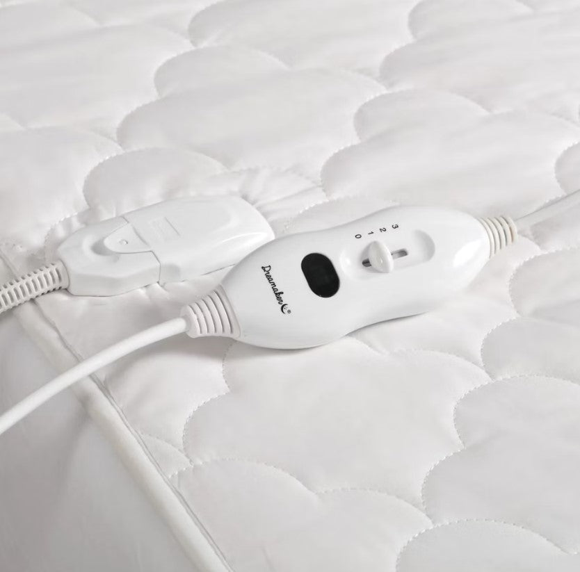 Dreamaker White Detachable Control Cotton Quilted Electric Blanket DOUBLE NEW