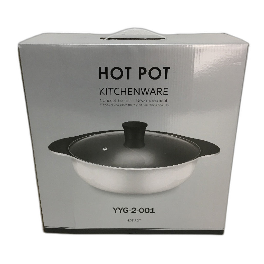 Kerykwan White Chinese Shabu Shabu Hot Pot With Divider All Hob Cooker 4.5L NEW