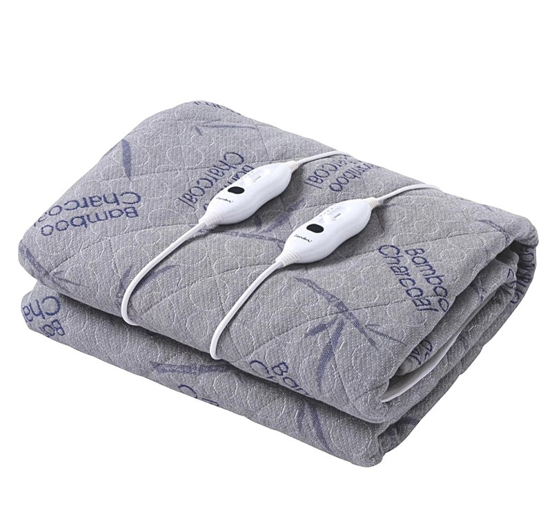 Dreamaker Bamboo Charcoal Quilted Hypoallergenic Electric Blanket QUEEN Bed NEW