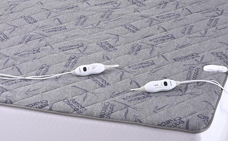 Dreamaker Bamboo Charcoal Quilted Hypoallergenic Electric Blanket QUEEN Bed NEW