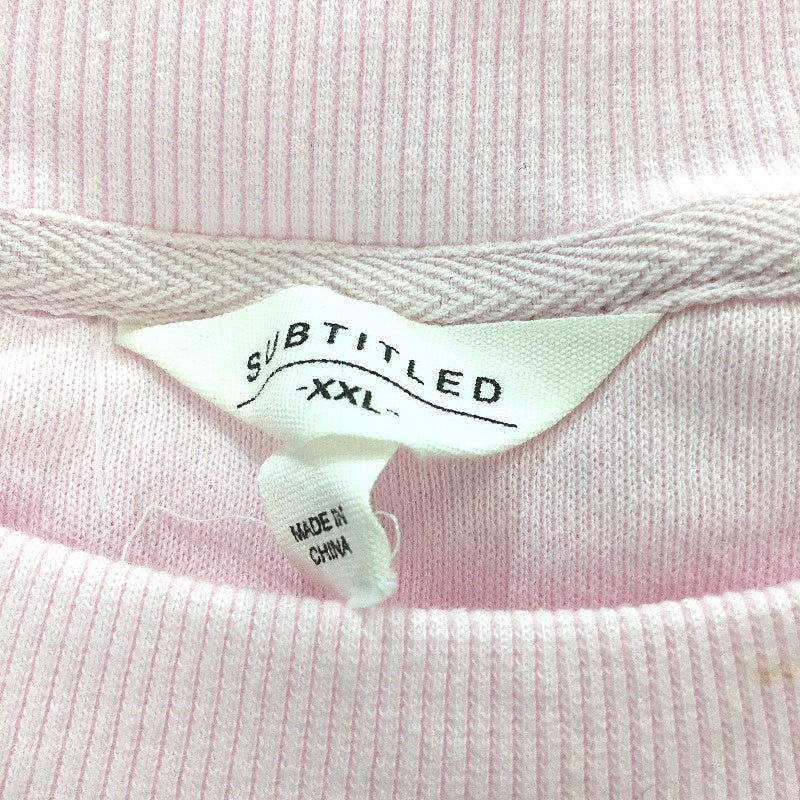 Subtitled Originals Soft Pink Classic Fleece Crew Neck Jumper Unisex Sze XXL NEW