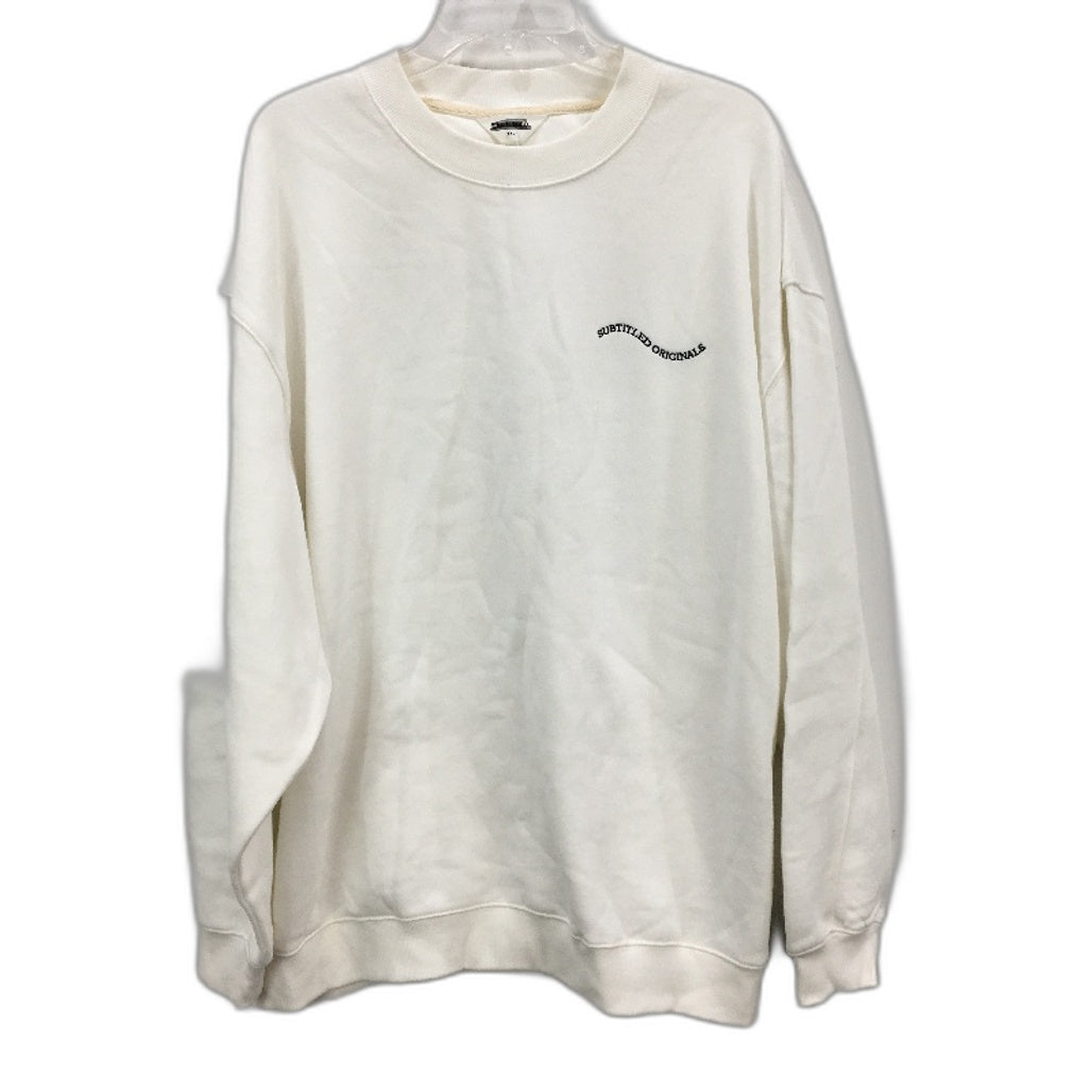 Subtitled Originals White Classic Fleece Crew Neck Jumper Unisex Size XXL NEW